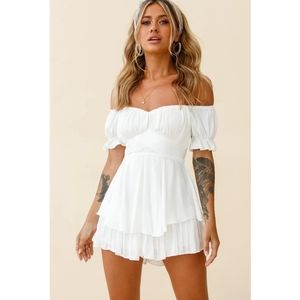 Linka Off-Shoulder Tie Back Romper